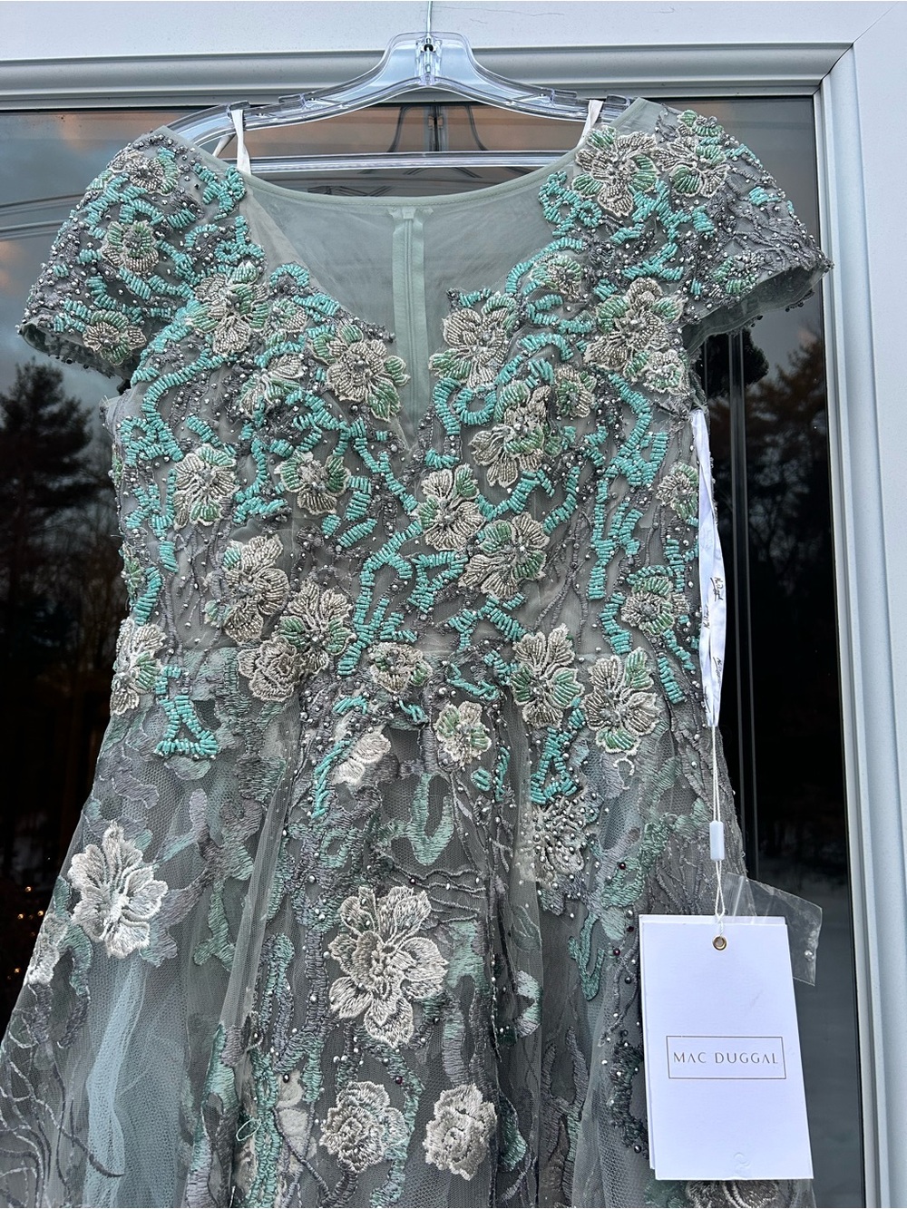 Floral Embroidered Mac Duggal Gown - Picture 3 of 9